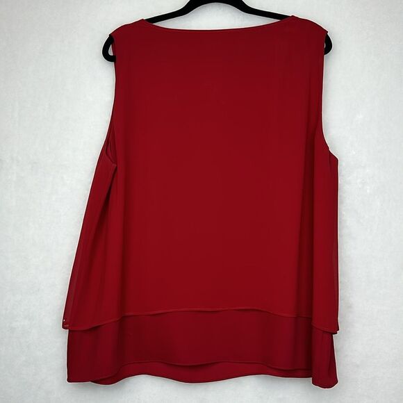Red - Double-Layer Embellished Tank Sz 3 - Picture 5 of 10